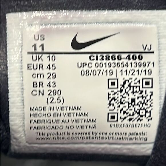 🔥🔥 NIKE AIR 270 REACT Running Training Shoes Blue - Men Sz 11 - Good Condition - Picture 10 of 12